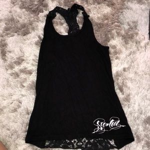 Black tank top